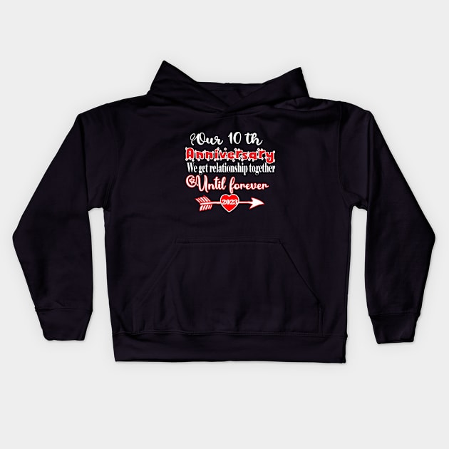 our anniversary 10th Kids Hoodie by barokah_313